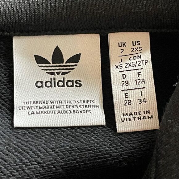 Adidas Lace Track Jacket- Black - Size Xxs - Picture 15 of 16